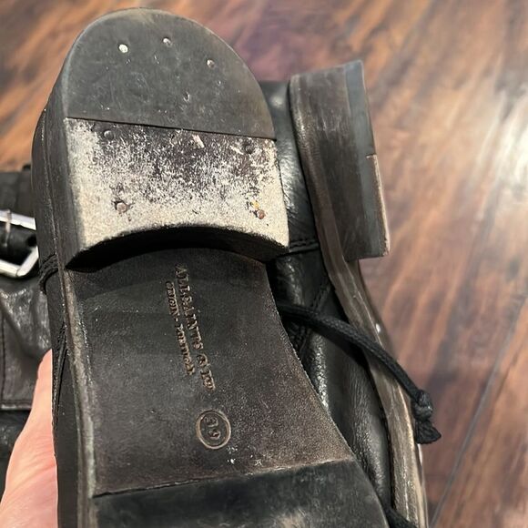 Allsaints Spitalfields double buckle combat Boots size 39 size 8 in USA in GUC - Picture 7 of 10